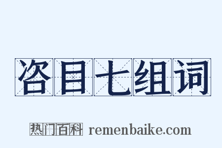 咨目七组词是什么意思的图片